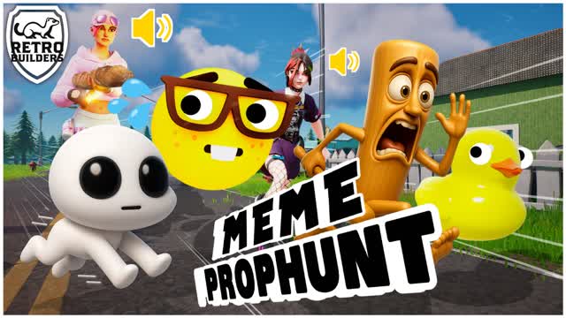Meme Prop Hunt — Fortnite Creative map cover art