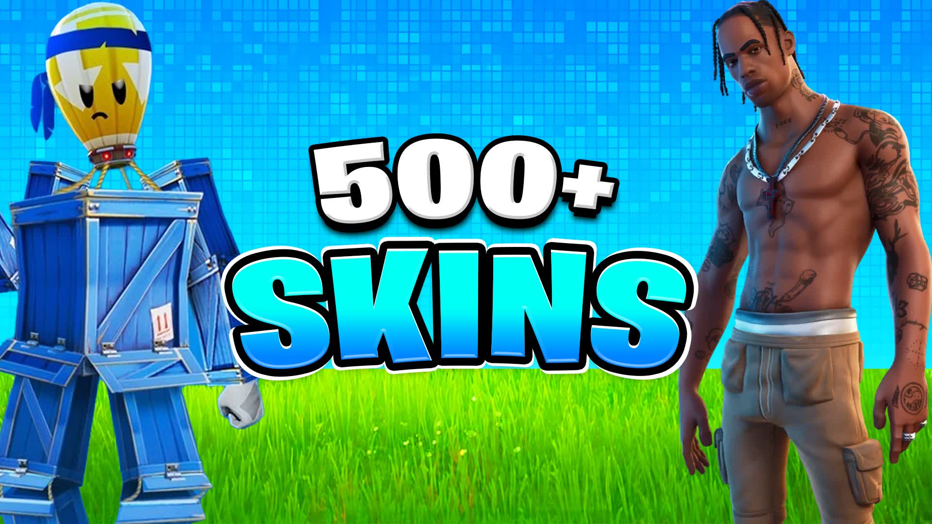 ALL SKINS FREE BUILD 500+ — Fortnite Creative map
