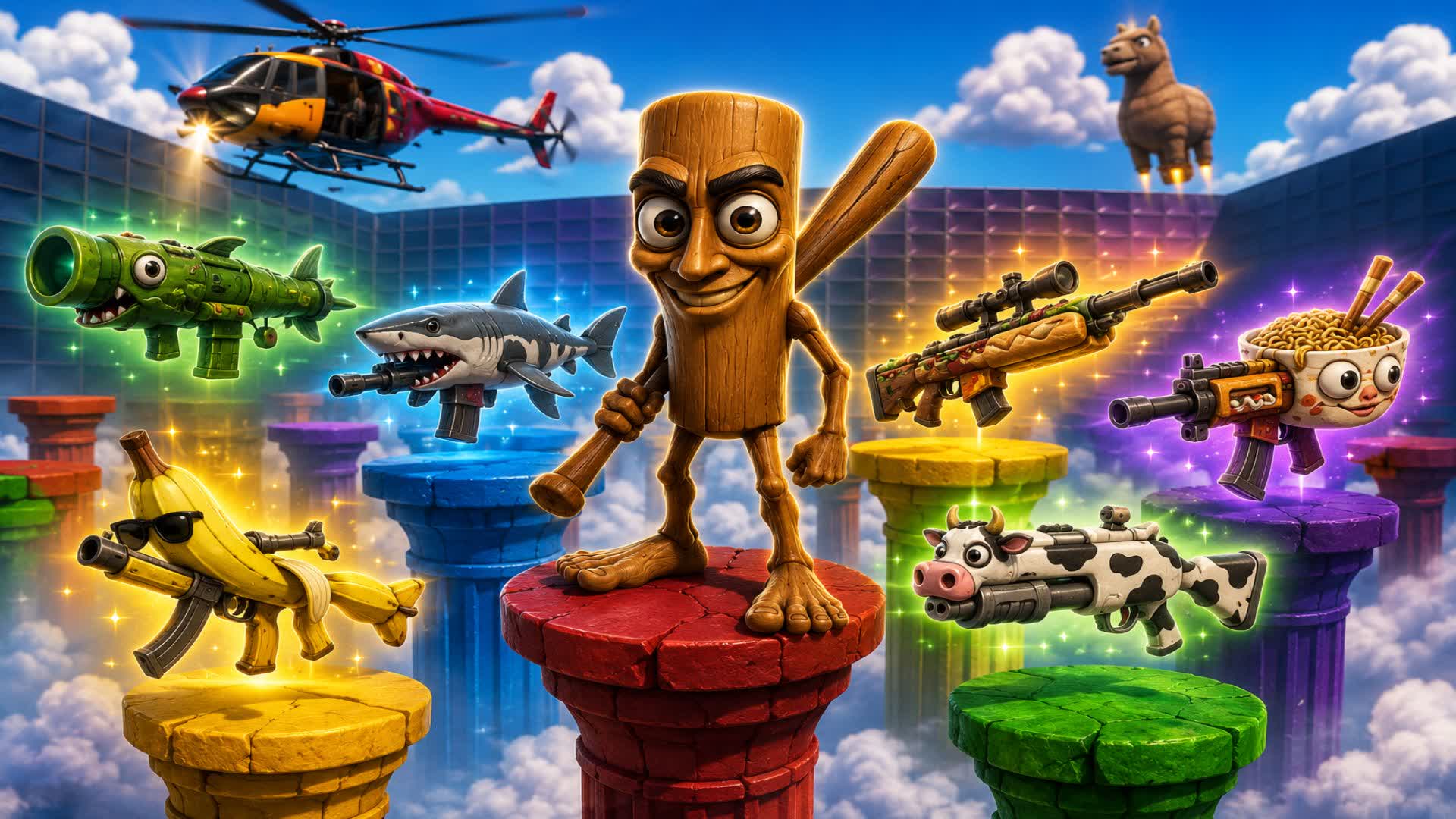 1V1V1 WITH EVERY GUN IN BRAINROT! — Fortnite Creative map