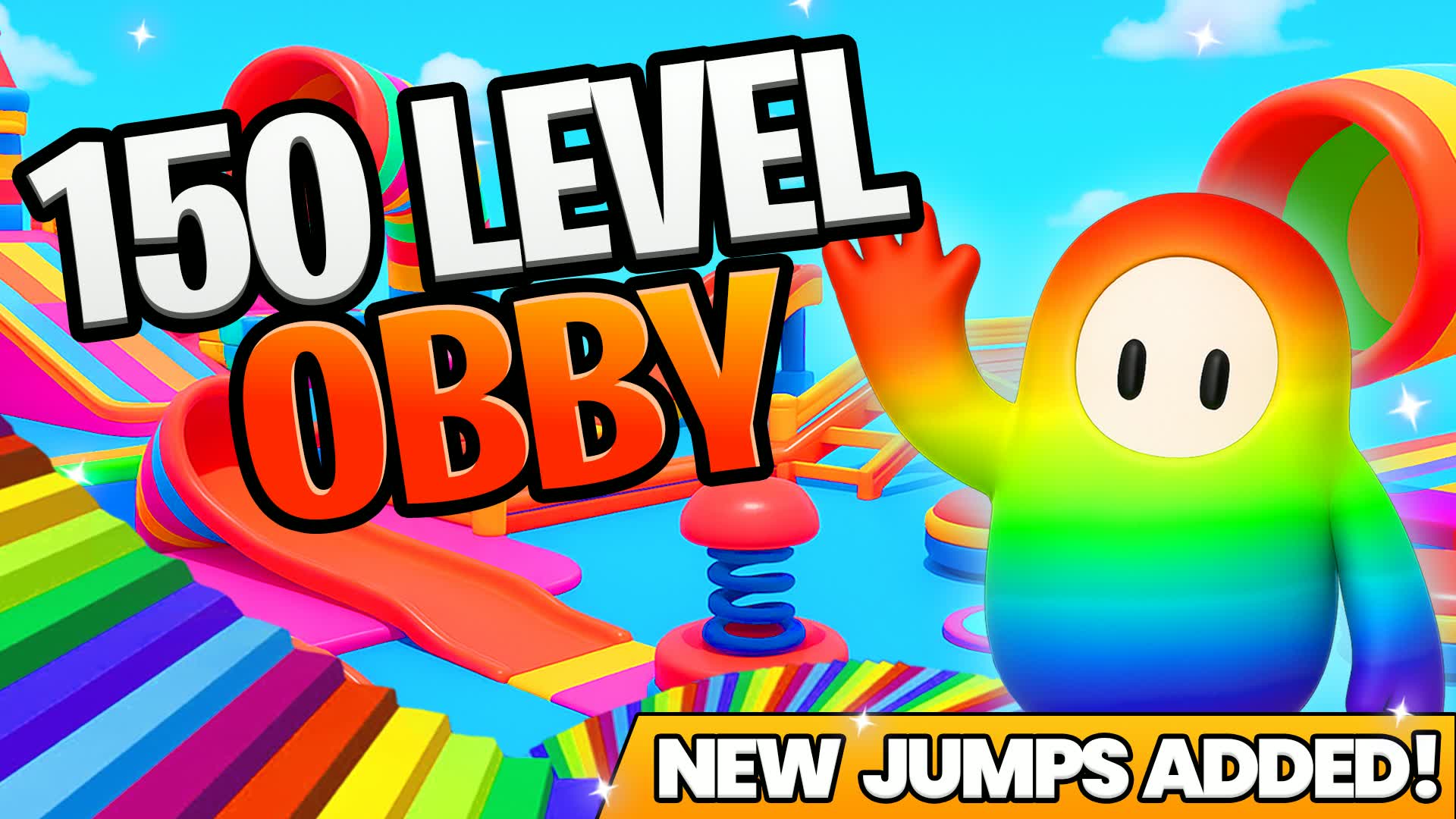 🌈FALL GUYS 150+ OBBY PARKOUR — Fortnite Creative map