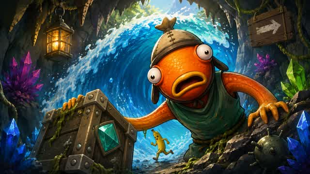 SAVE THE BRAINROTS FROM THE TSUNAMI — Fortnite Creative map