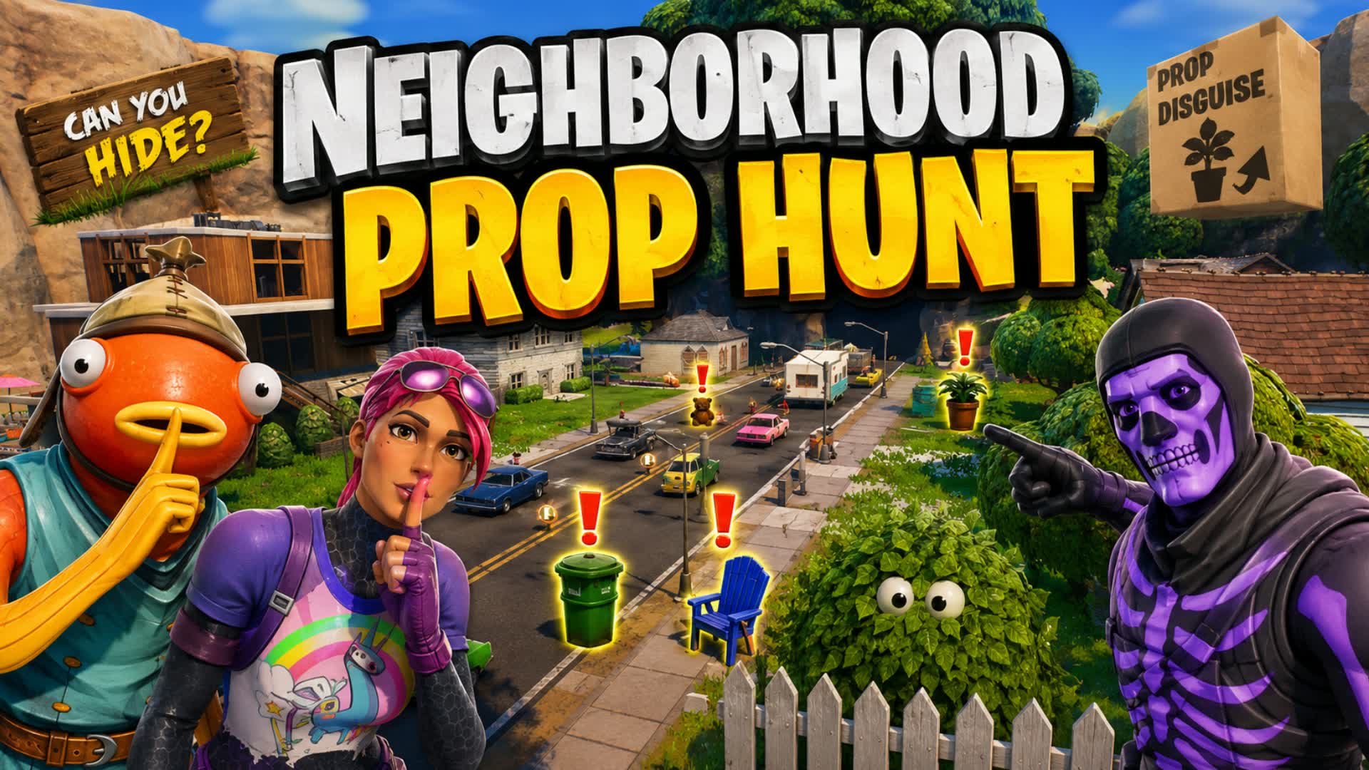 Neighborhood Prop Hunt — Fortnite Creative map