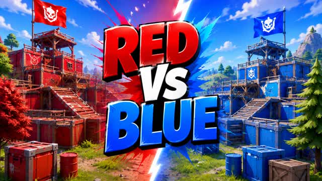 Crazy blue vs red — Fortnite Creative map
