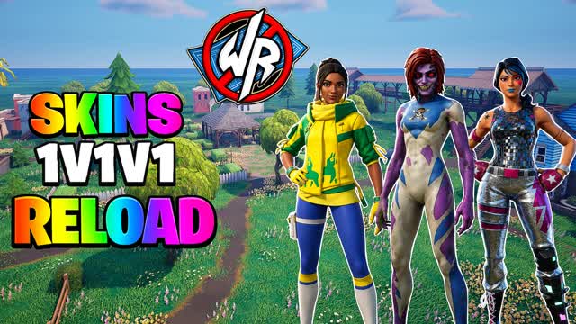 SKINS 1V1V1 RELOAD FFA ZERO BUILD — Fortnite Creative map