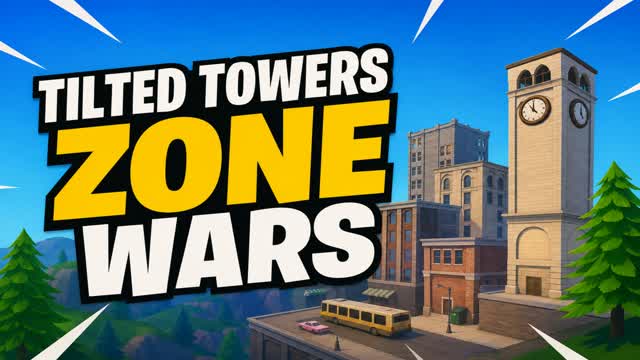 Tilted Tower Zone Wars 🔥 — Fortnite Creative map cover art
