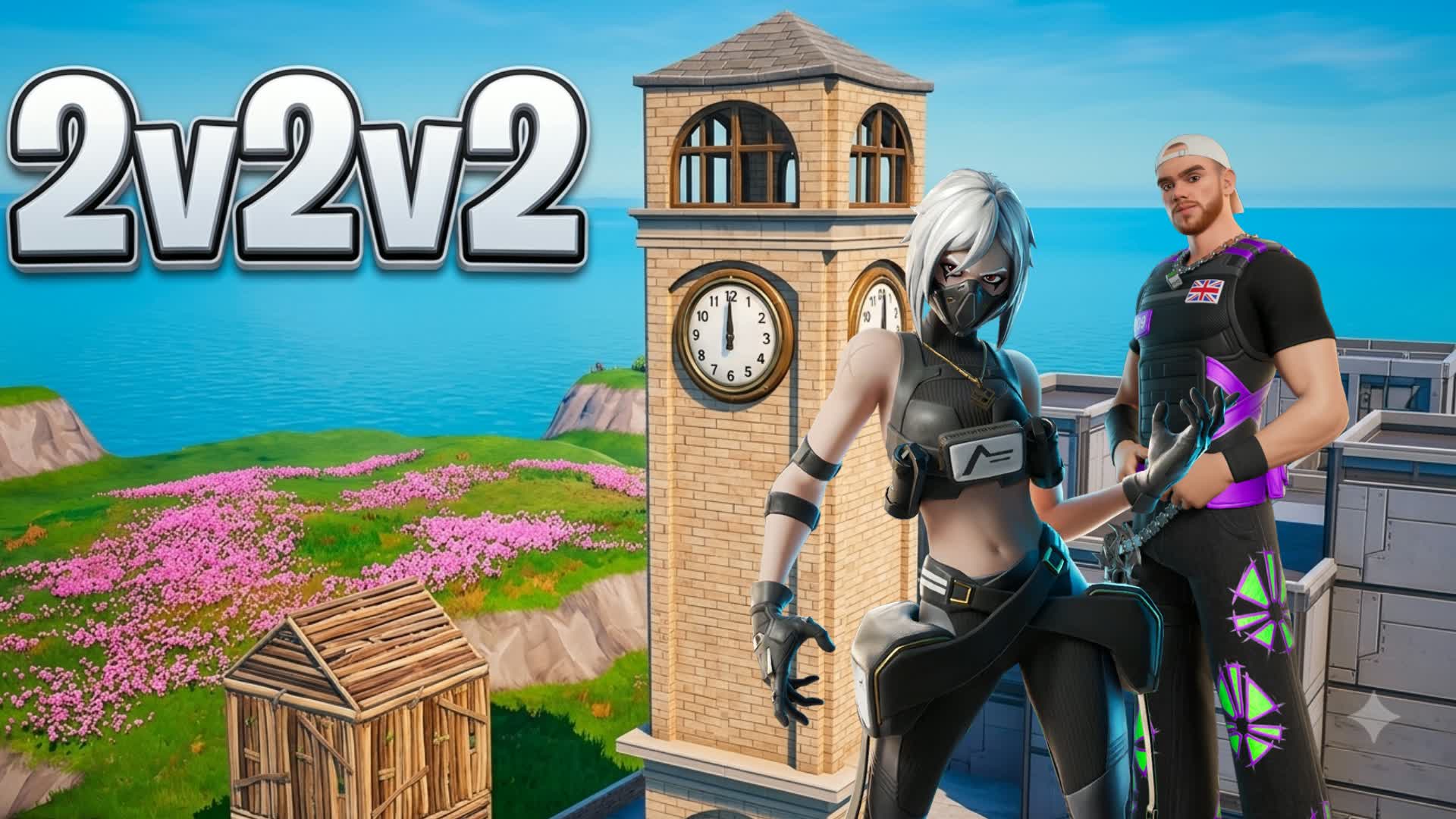 Practice Arena 2V2V2 Random Loadout — Fortnite Creative map