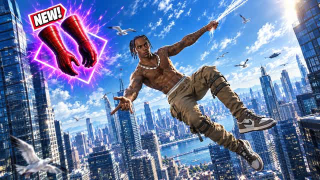 🎯SPIDER RICH CITY AND GUN GAME😎! — Fortnite Creative map cover art