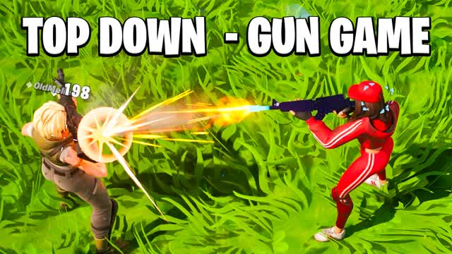 Top Down Gun Game — Fortnite Creative map cover art