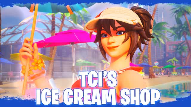 🍦 TCI ICE CREAM SHOP - ROLEPLAY ⛱ — Fortnite Creative map cover art