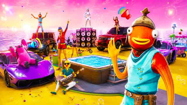 MINI PARTY 🔊 PROXIMITY CHAT — Fortnite Creative map