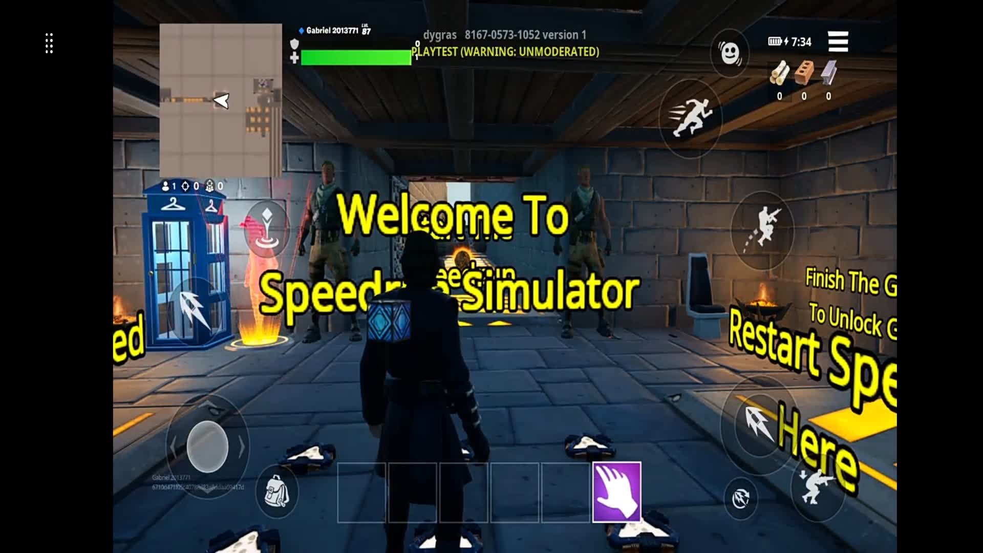 Speedrun Simulator — Fortnite Creative map