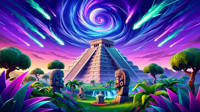 Mayan Apocalyptic Gun Game — Fortnite Creative map cover art