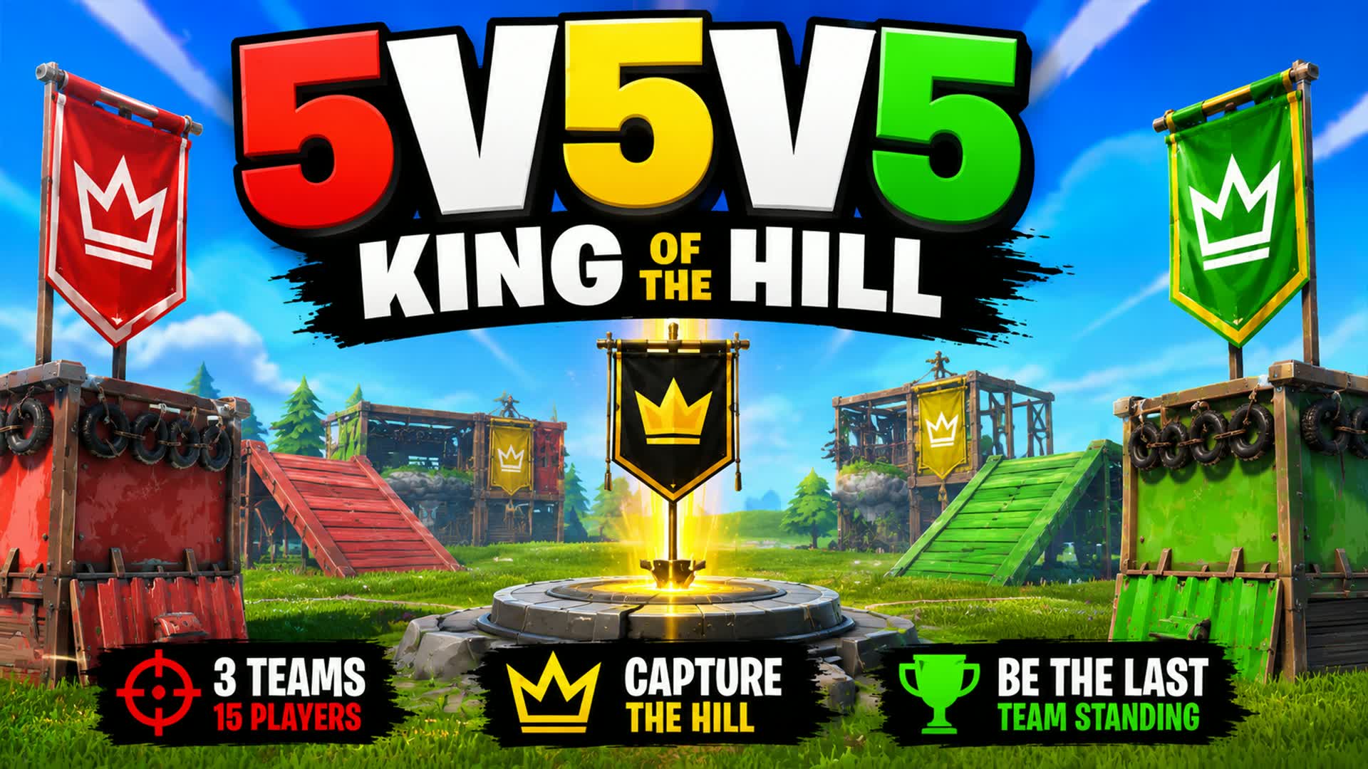 5V5V5 KING OF THE HILL ZERO BUILD — Fortnite Creative map