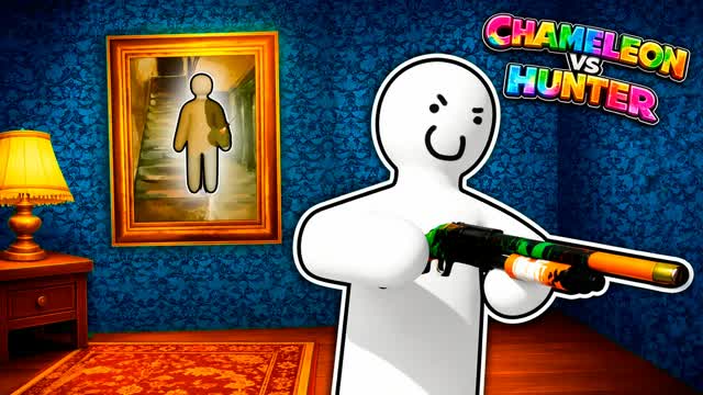 CHAMELEON VS HUNTER HIDE AND SEEK [BETA] — Fortnite Creative map cover art