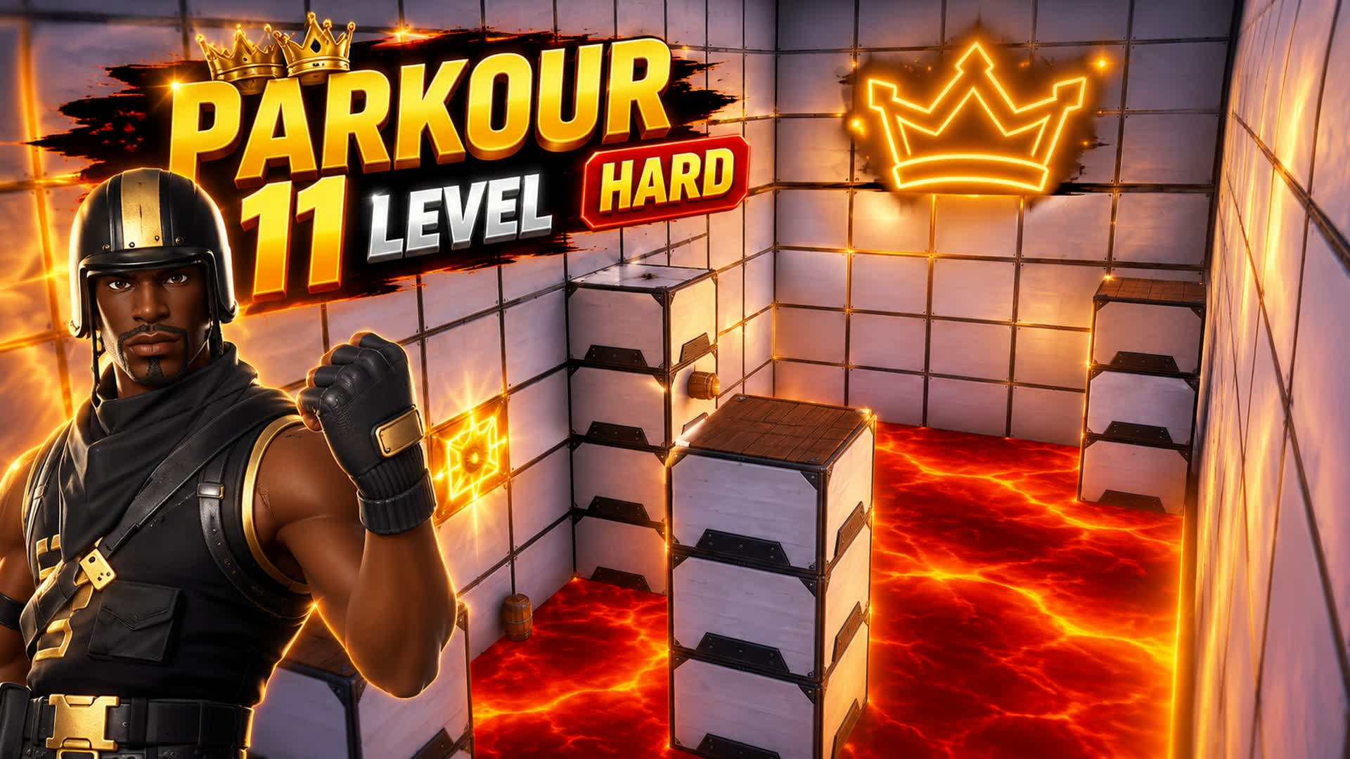 HARD PARKOUR 11 level (1670) — Fortnite Creative map
