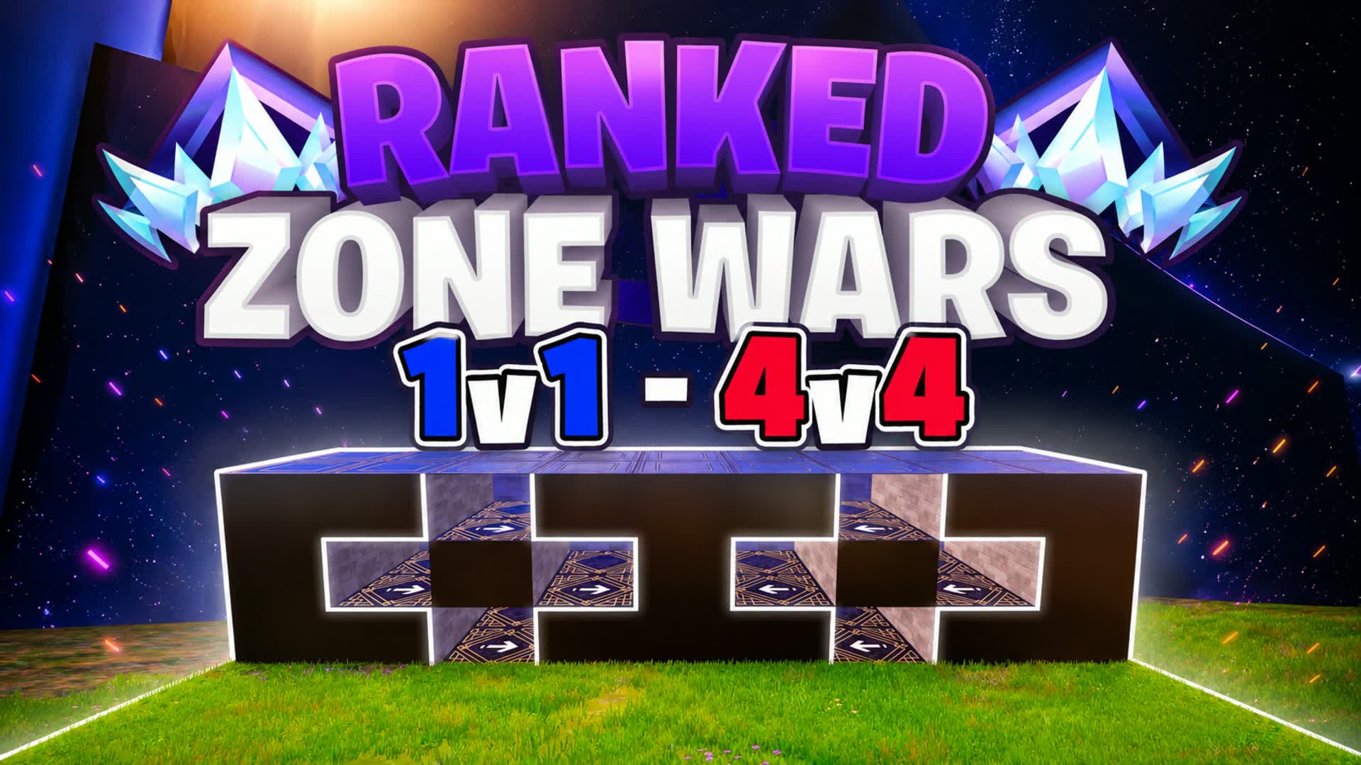 PRO ZONE WARS 1v1/4v4 — Fortnite Creative map