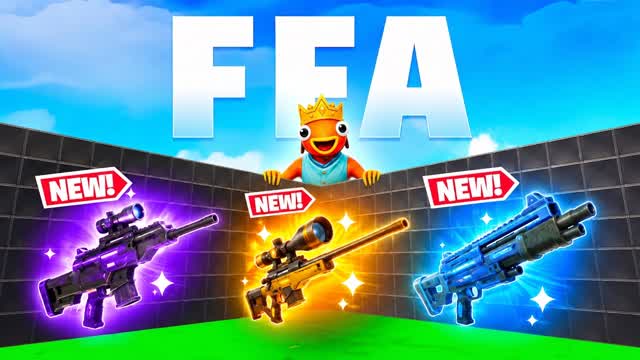 INFINITE 1V1 FFA - ALL NEW GUNS — Fortnite Creative map cover art