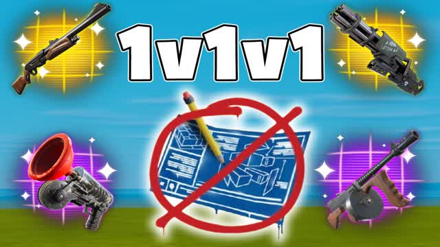 1v1v1 NO BUILD CHAPTER 2 (Free For All) — Fortnite Creative map cover art