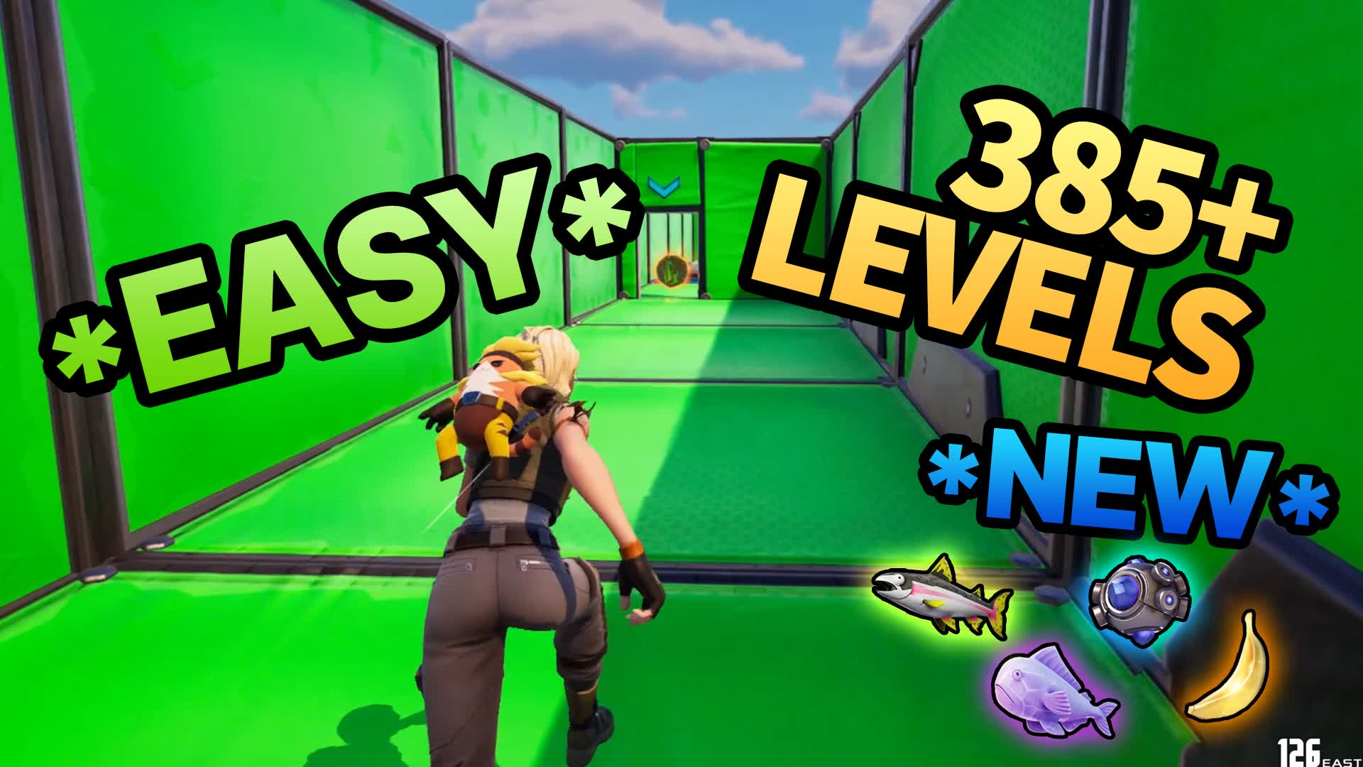 Default parkour 385+ — Fortnite Creative map