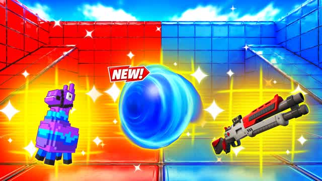 RED VS BLUE HEADROOM 🔴🔵 — Fortnite Creative map cover art