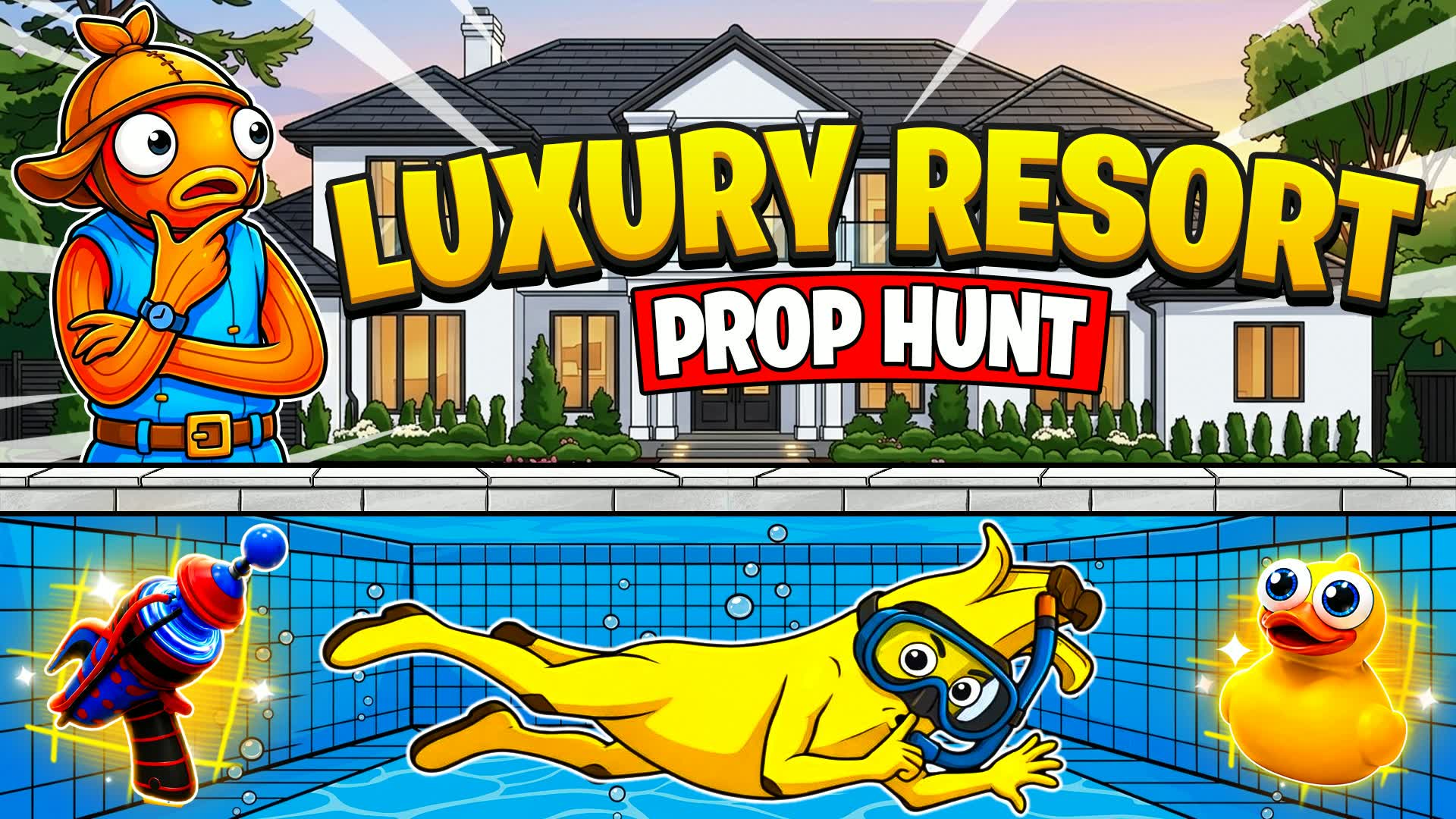 ⭐LUXURY RESORT PROP HUNT🌴 — Fortnite Creative map
