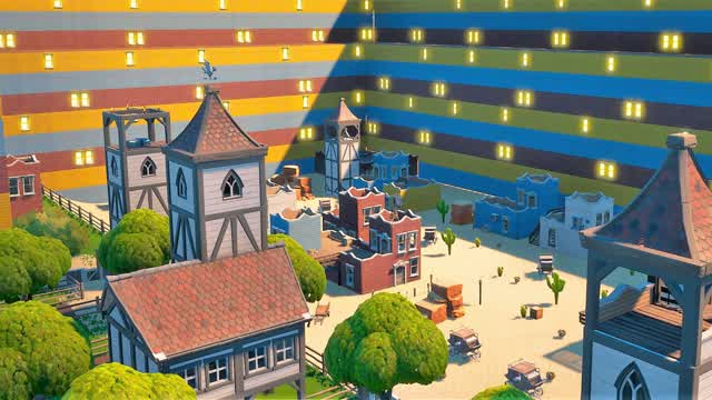 Desert zone wars western — Fortnite Creative map cover art