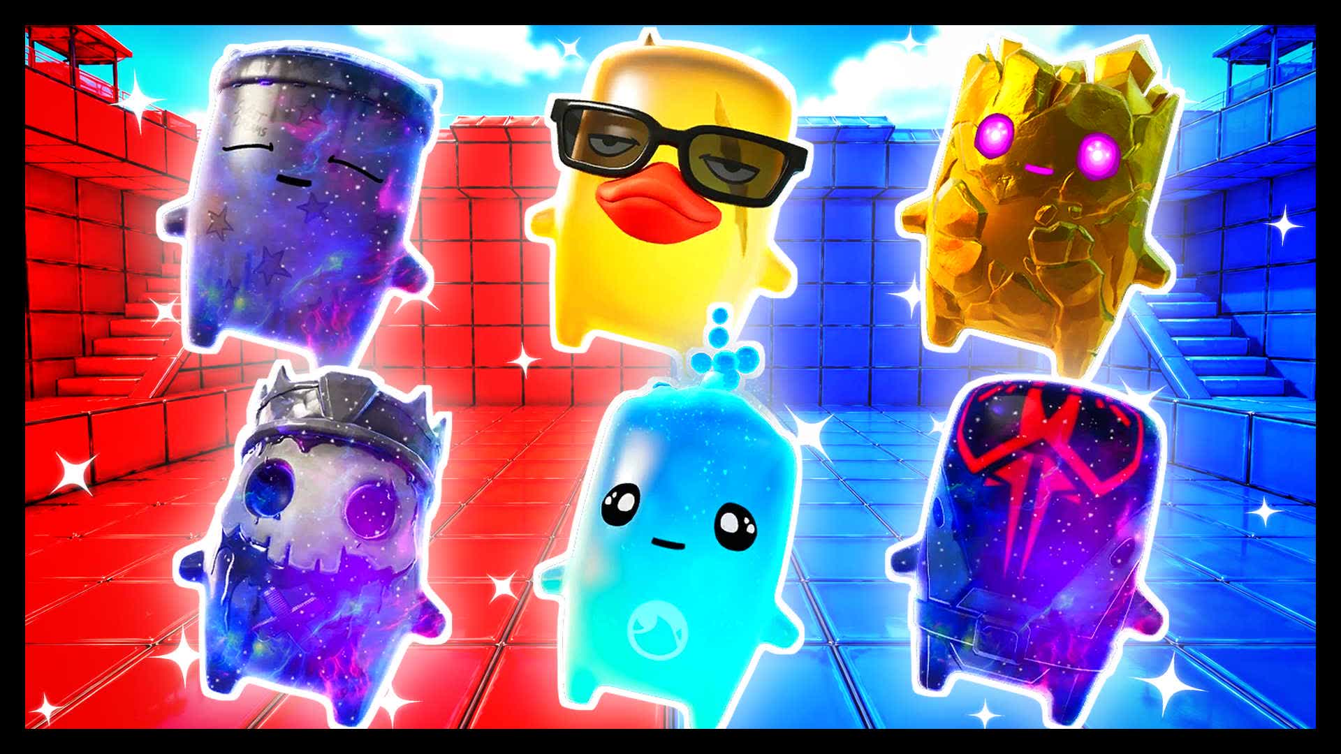 BLUE VS RED PRESSURE BALANCE 🔵🔴 — Fortnite Creative map