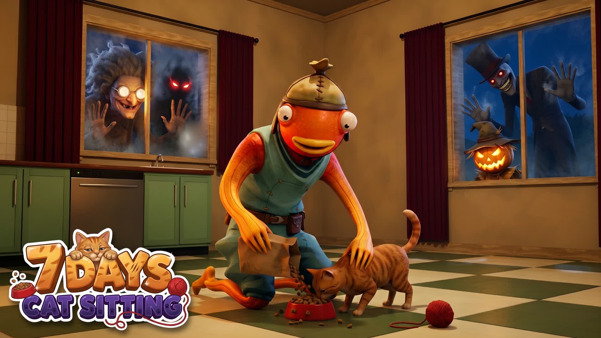 7 Days Cat Sitting🐈 [HORROR] — Fortnite Creative map