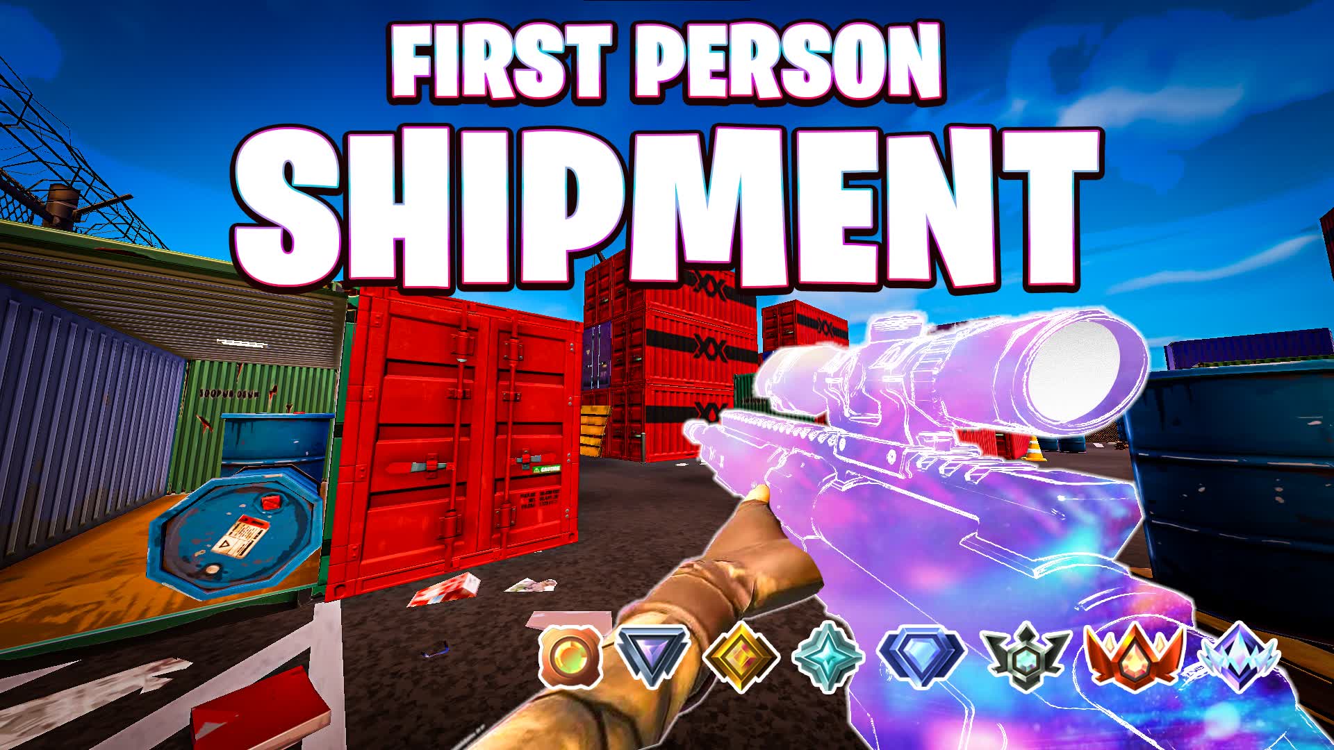 ⭐️ FIRST PERSON GUN GAME - SHIPMENT — Fortnite Creative map