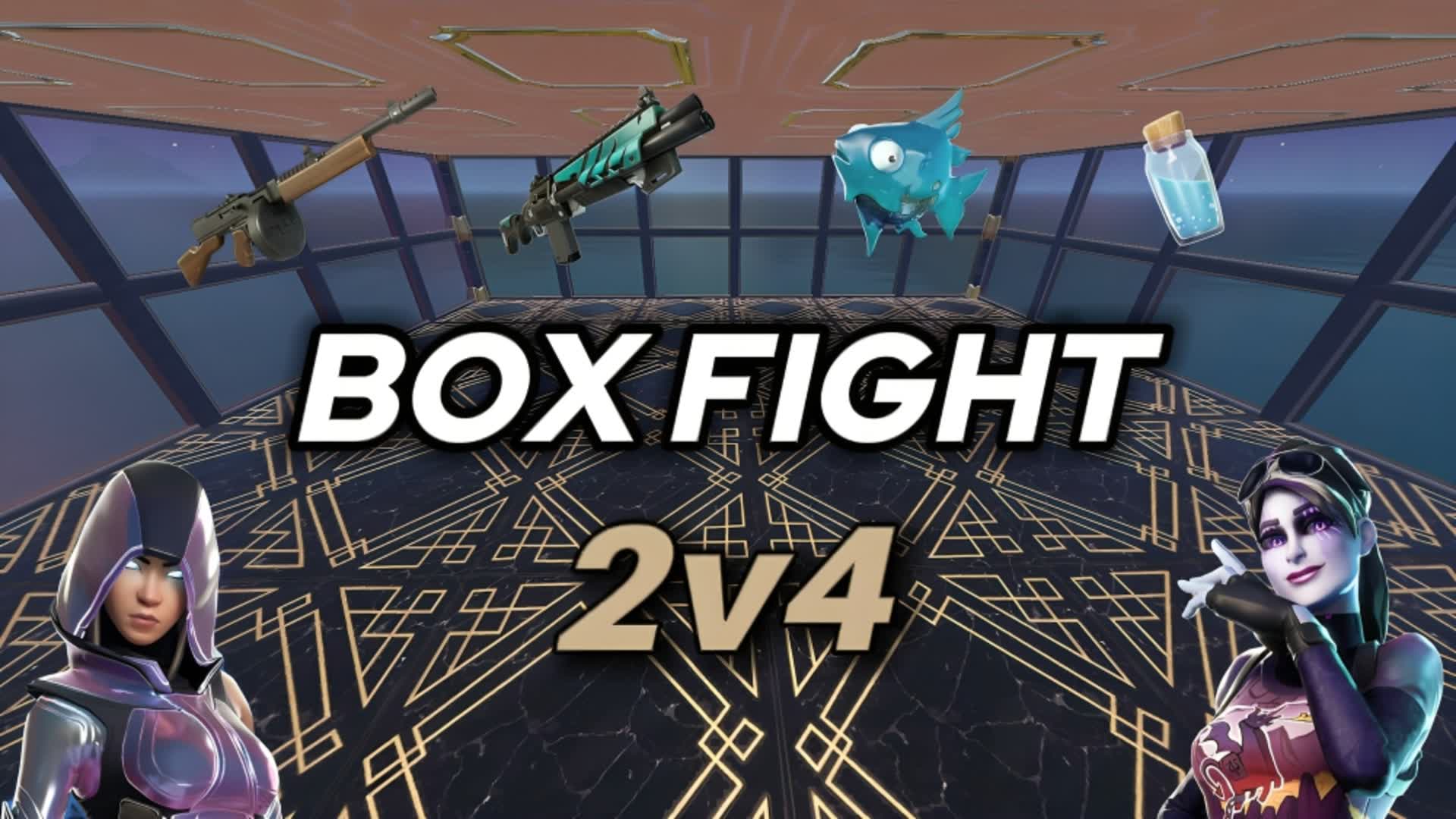 BOX FIGHT 2V4 — Fortnite Creative map