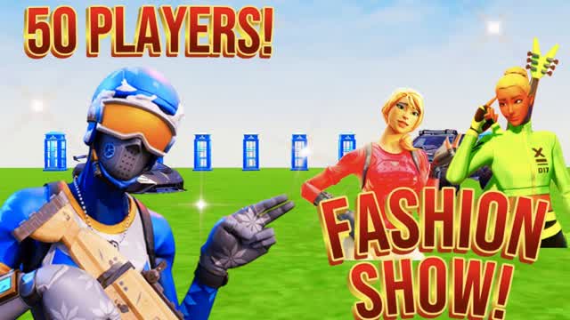 ⭐️ 50 PLAYER FASHION SHOW (CHOOSE JUDGE) — Fortnite Creative map cover art