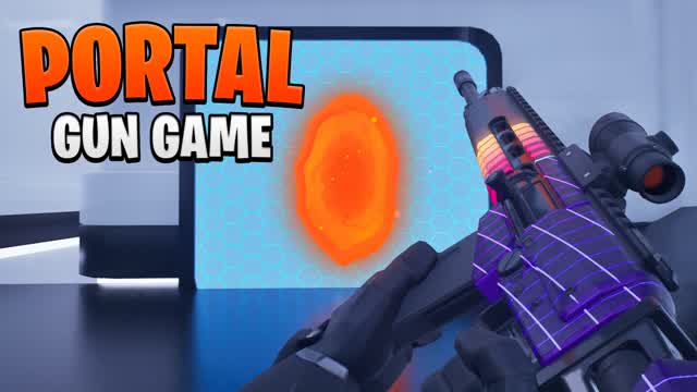 PORTAL GUN GAME (FIRST PERSON) — Fortnite Creative map cover art