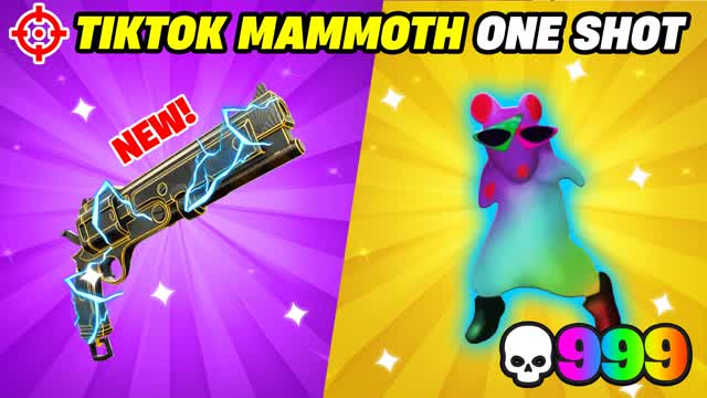 🐭 TIKTOK MAMMOTH ONE SHOT 🎯 — Fortnite Creative map cover art