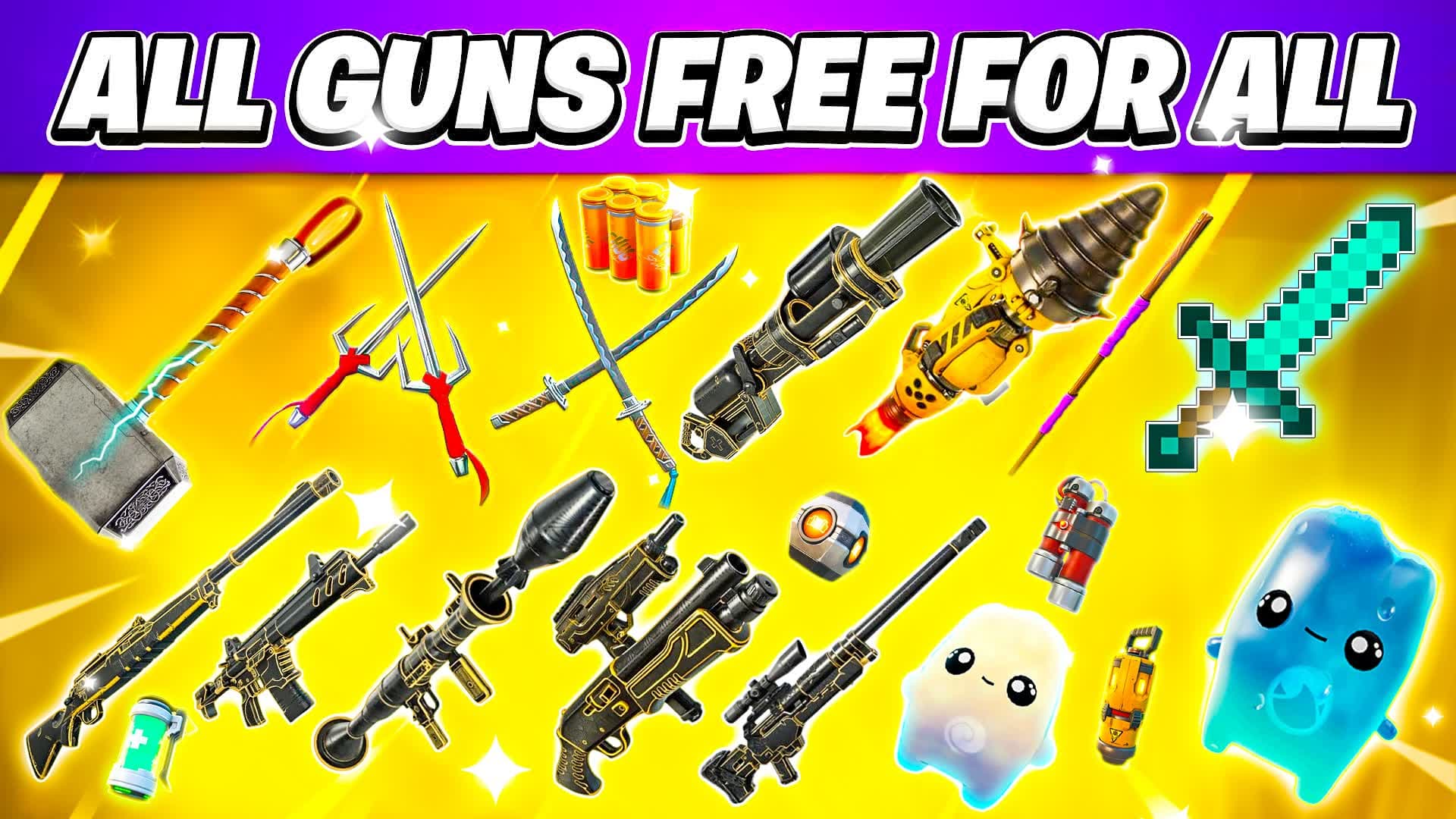 TMNT⭐EVERY WEAPONS - FREE FOR ALL🔥 — Fortnite Creative map
