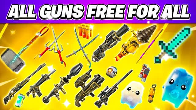 TMNT⭐EVERY WEAPONS - FREE FOR ALL🔥 — Fortnite Creative map cover art