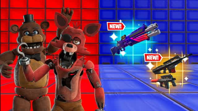 RED VS BLUE ANIMATRONICS 50v50 🔴🔵 — Fortnite Creative map cover art