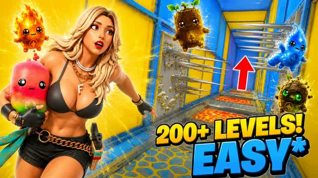 PARKOUR EASY + 200 LEVELS SPIRIT — Fortnite Creative map