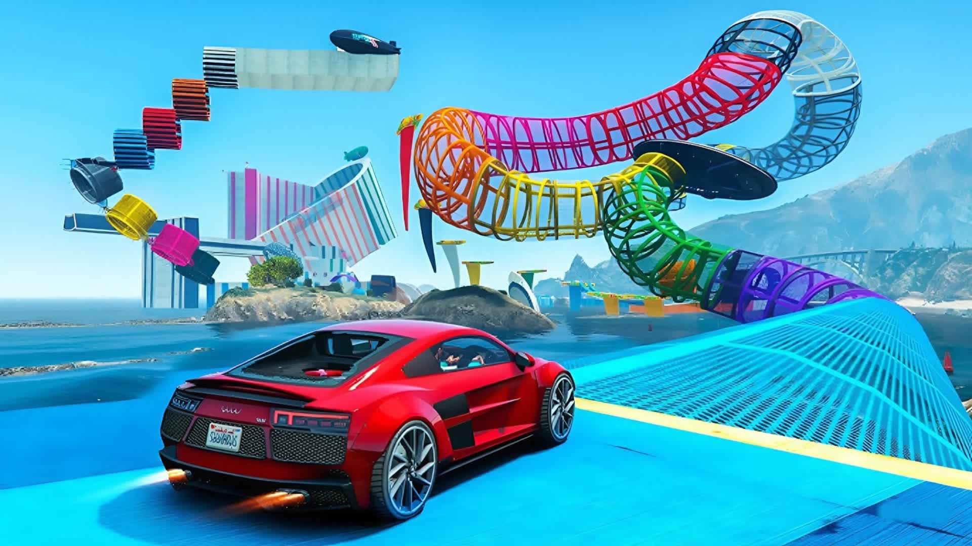 CRAZY MEGA RACE — Fortnite Creative map