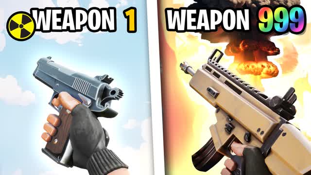 👑 NUKE GUN GAME 🎯ONE SHOT — Fortnite Creative map