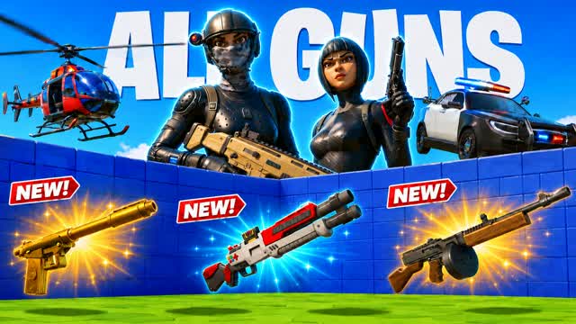 3DH STORM🌀1V1 ALL GUNS & VEHICLES — Fortnite Creative map cover art