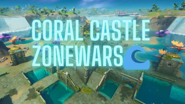 Coral Castle Zone Wars 🌊 🐟 — Fortnite Creative map cover art