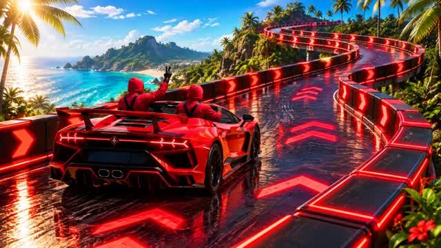 RADICAL RAMP - CAR GAME — Fortnite Creative map cover art