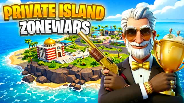 🌴 VIP Island Zonewars 🌴 — Fortnite Creative map cover art
