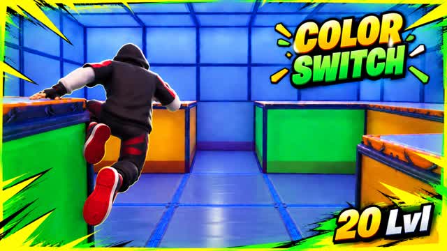 HS Color switch parkour 20 Lvl(9072) — Fortnite Creative map cover art