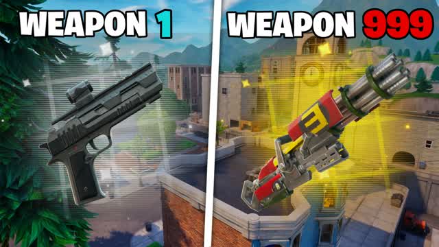 😎 SUMMER GUN GAME 🔫 TILTED ONE SHOT — Fortnite Creative map cover art