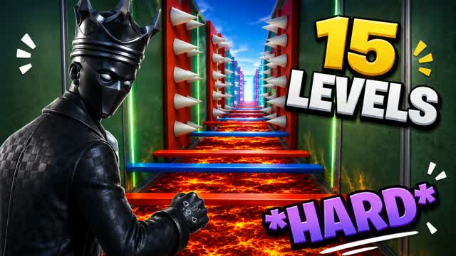 DEATHRUN 15 LEVELS 🧩 — Fortnite Creative map cover art