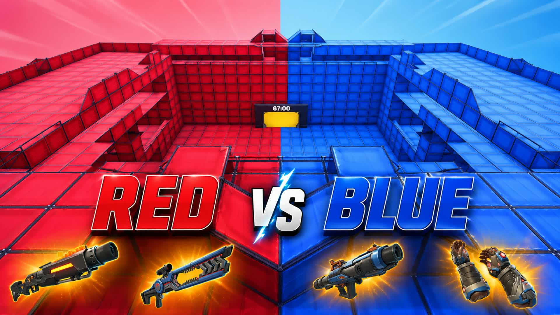 RED VS BLUE - TEAM BATTLE — Fortnite Creative map