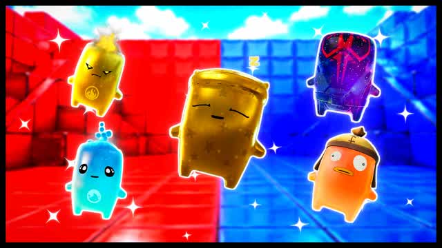 RED VS BLUE SMART REACTION 🔴🔵 — Fortnite Creative map cover art
