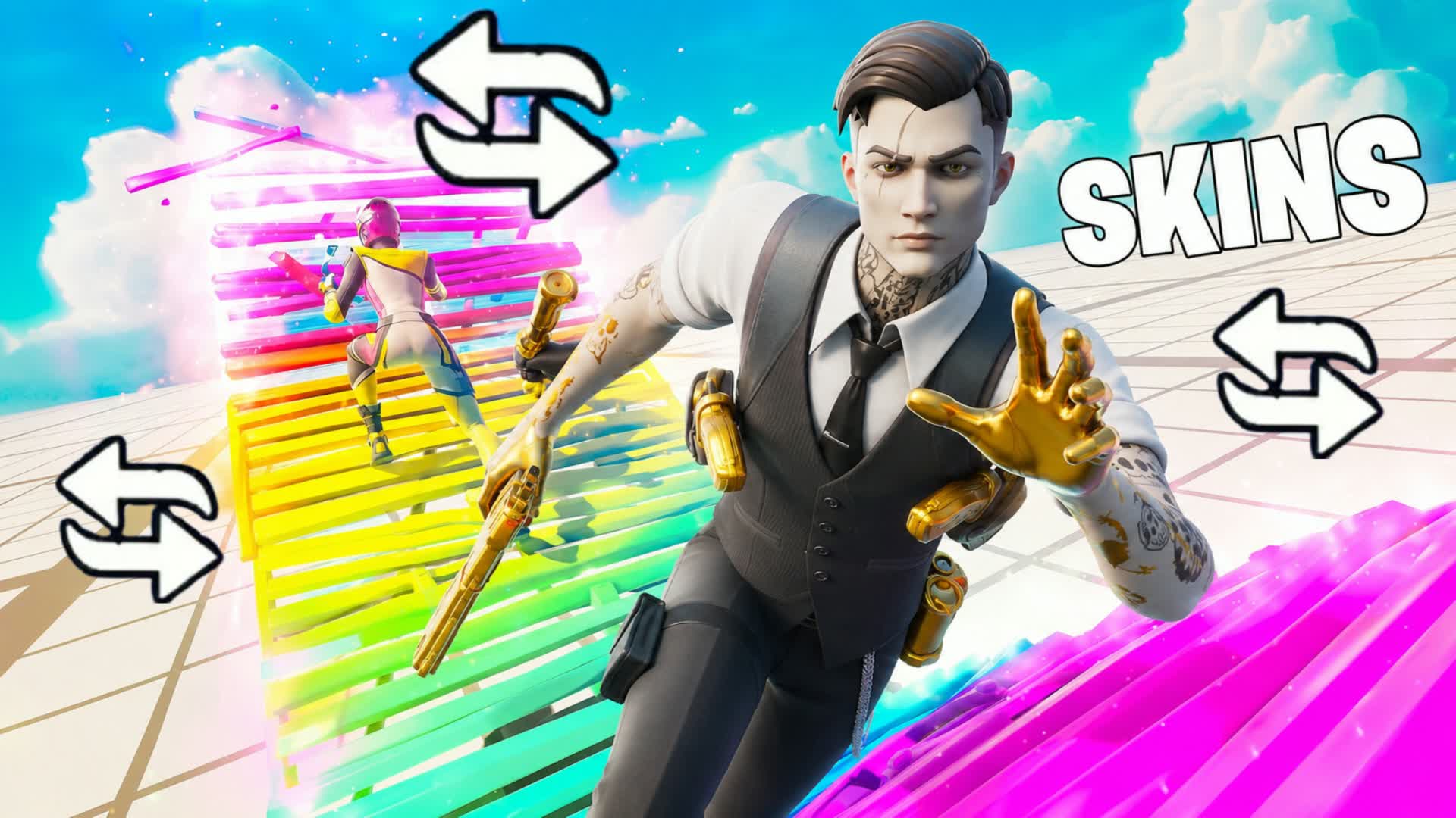 SKINS 1V1V1 BUILDFIGHTS (200 PUMPS) — Fortnite Creative map