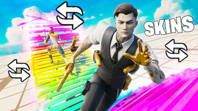SKINS 1V1V1 BUILDFIGHTS (200 PUMPS) — Fortnite Creative map cover art